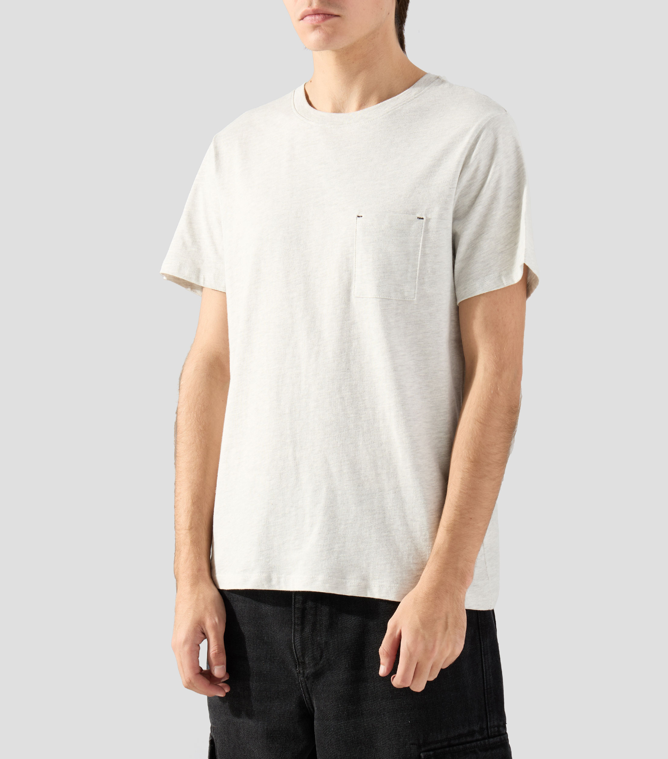 Playera cuello redondo manga corta lisa Hombre